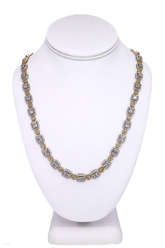 Two-tone Baguette Chain