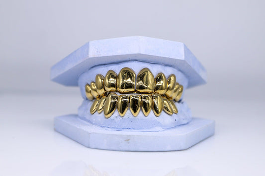 Solid Gold Grillz Silver Arian and Co arianandco