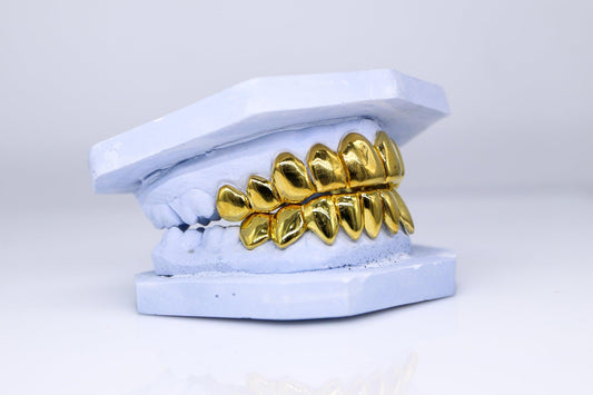 Solid Gold Grillz Silver Arian and Co arianandco